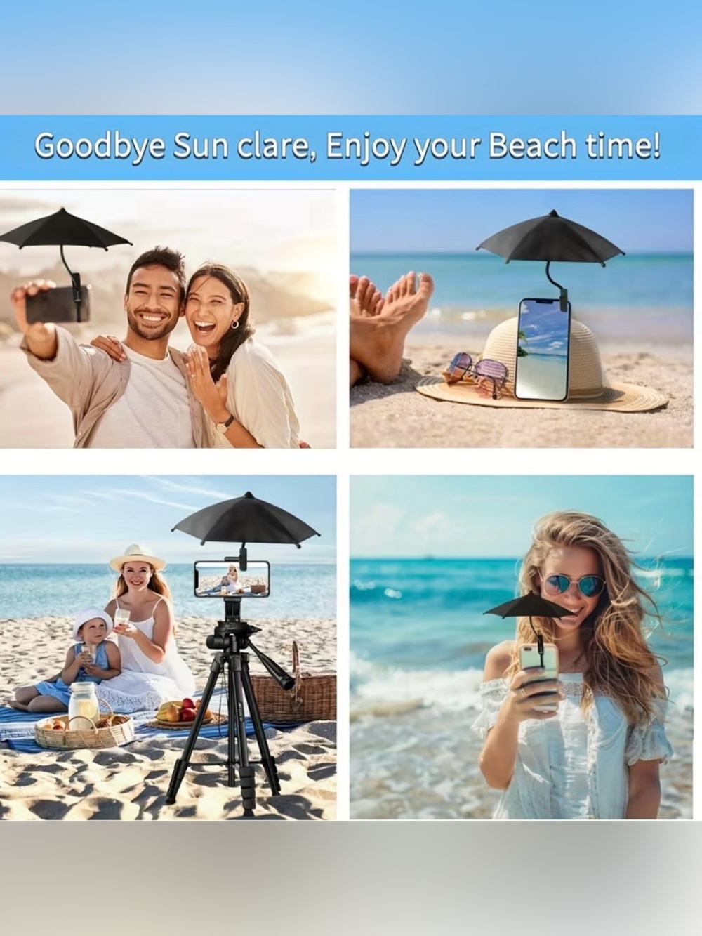 Black Phone Umbrella - Protective Accessory for Cell Phones NEW - Picture 8 of 10